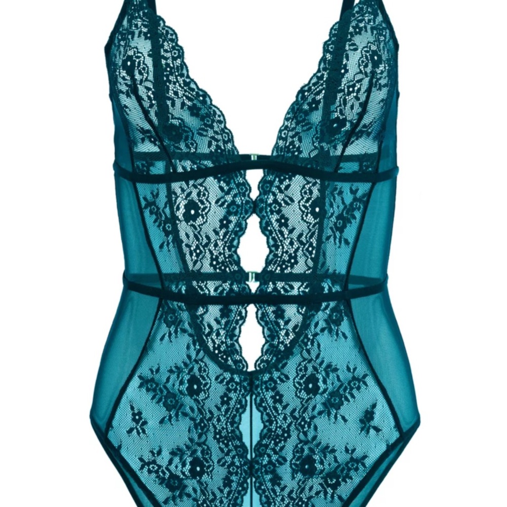Adore Me Teal Lace Chemise